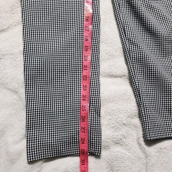 J.Jill Pull-on Pants Women's Size 10 Black White Gingham Straight Leg Stretch - Picture 10 of 10